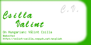 csilla valint business card